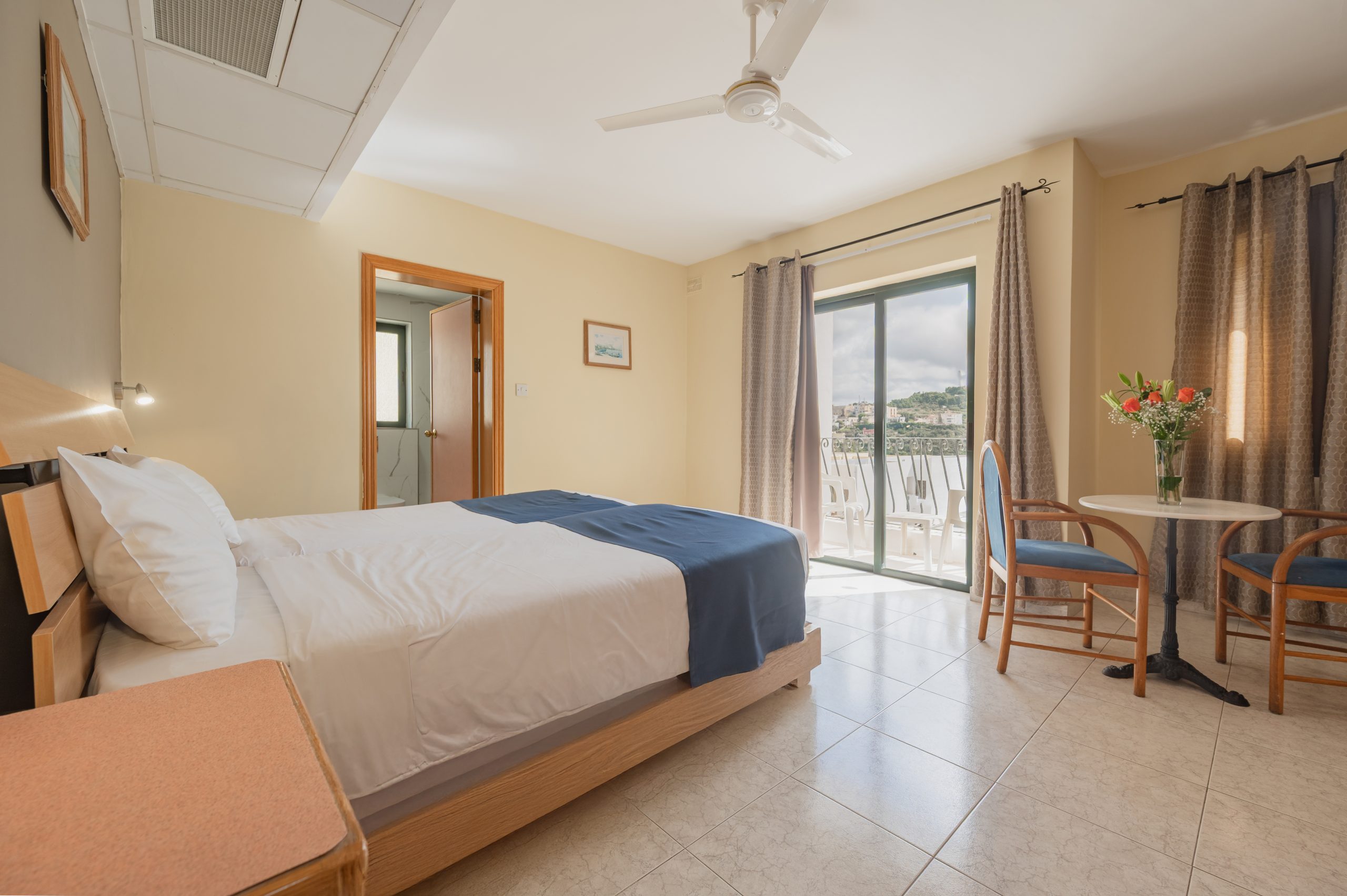 Triple Room balcony with inland view