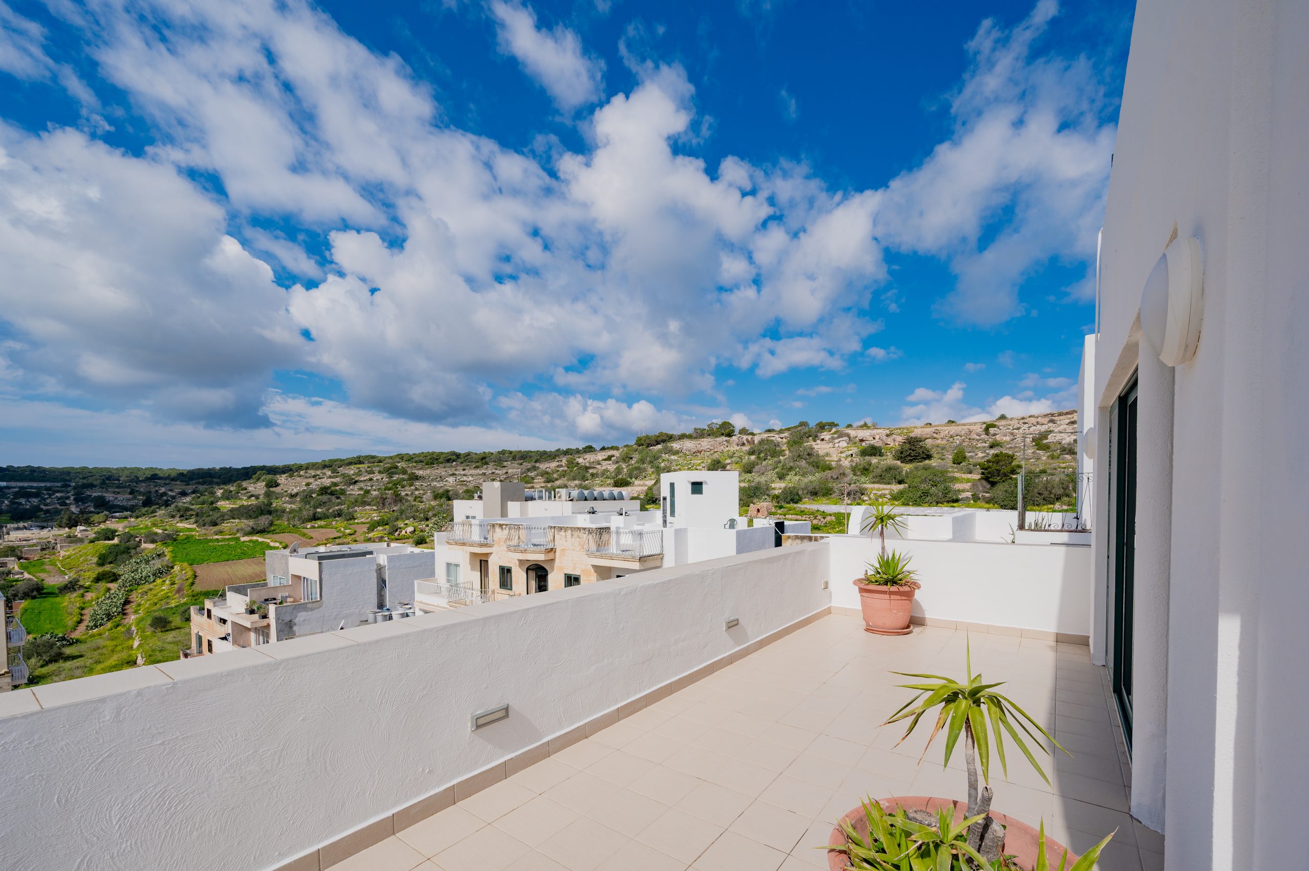 Penthouse terrace overlooking St Paul’s Bay